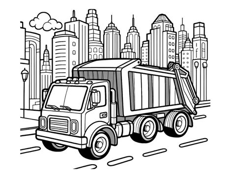 Free Garbage Truck Coloring Pages For Kids