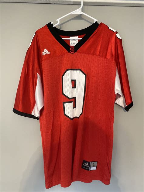 NC State Red Large Adidas Football Jersey | SidelineSwap