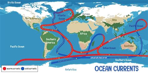 Courants Océaniques Sur Fond De Carte Du Monde | Vecteur Gratuite