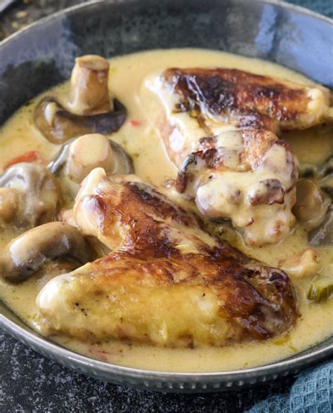 Chicken with Mushroom Gravy Recipe - CheekyKitchen