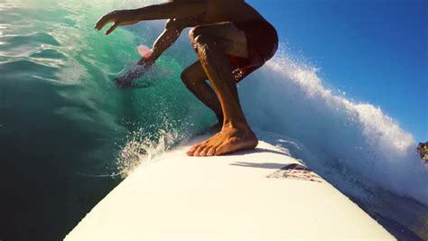 Surfer On Blue Ocean Wave Stock Footage Video (100% Royalty-free) 13205468 | Shutterstock