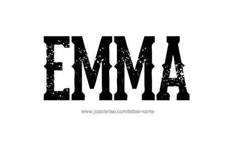 emma name tattoo design - finelineartdrawingsink