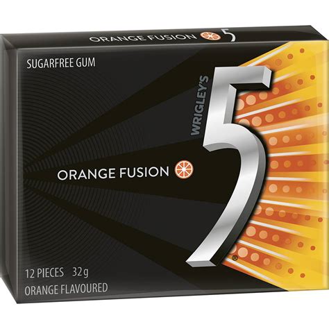 Wrigley's 5 Gum Orange Fusion 32g | Woolworths