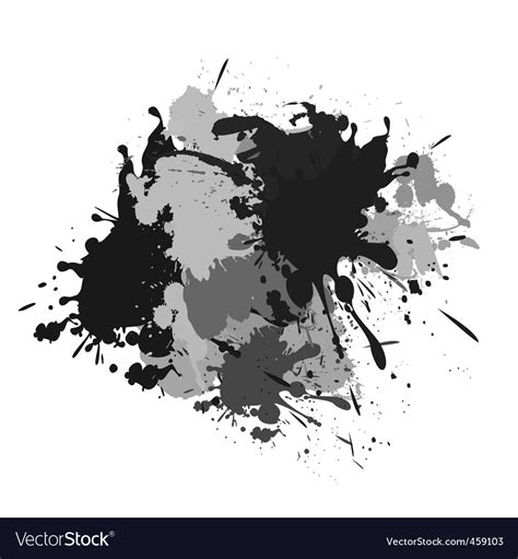 Splash black white and grey Royalty Free Vector Image