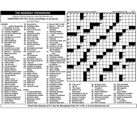 Sunday Printable Crossword Puzzles