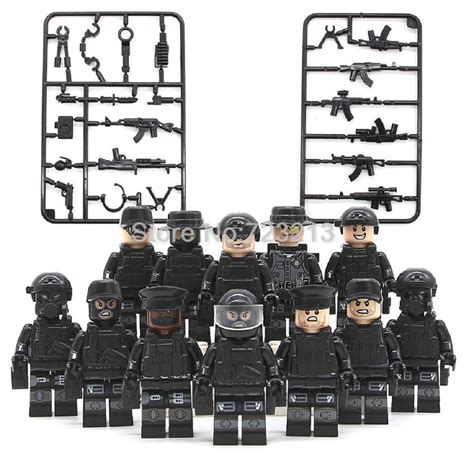 12pcs/set Legoingly Military SWAT Teams Figure Set City Police Weapon Block LEGO #Unbranded ...