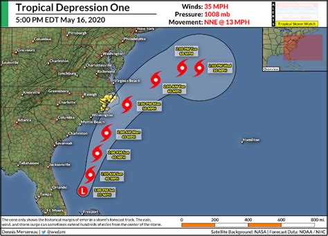 Tropical Storm Watches Issued For North Carolina Coast As Depression ...