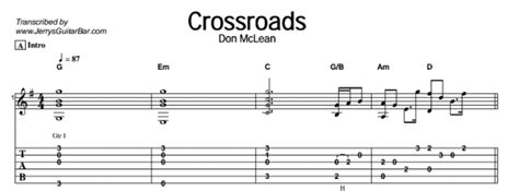 Don McLean - Crossroads | Guitar Lesson, Tab & Chords | JGB