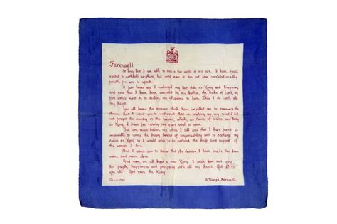 Lot 42 - ABDICATION SPEECH BY KING EDWARD VIII ON SILK