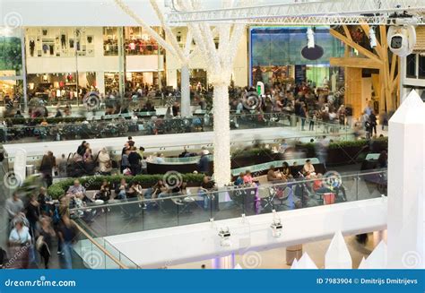 Crowd in the mall stock photo. Image of busy, client, finance - 7983904