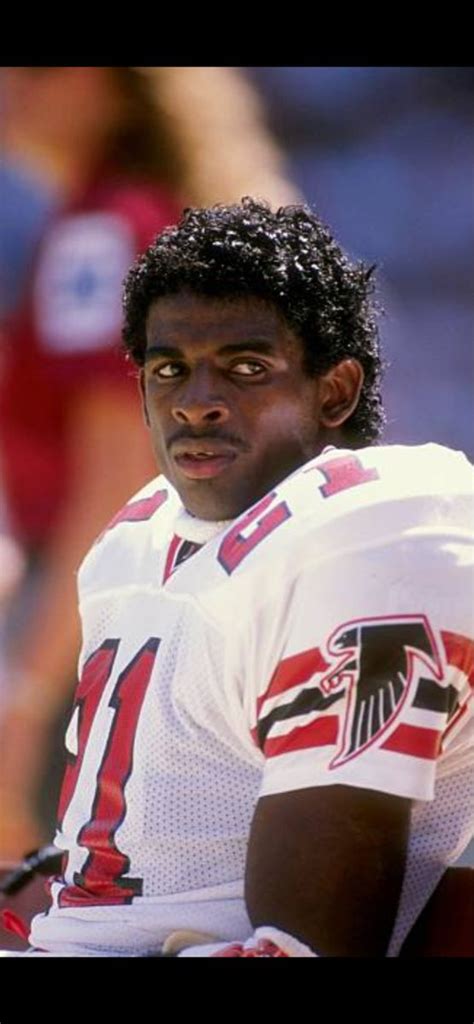 Deion Sanders 1989 | Atlanta falcons football, Falcons football, Jheri curl