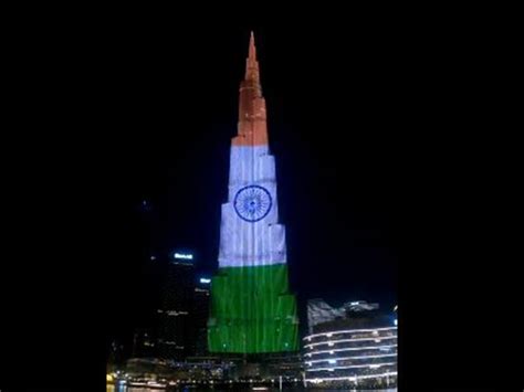 UAE: Dubai's Burj Khalifa lit up in colours of Indian flag, welcomes PM Modi with dazzling light ...