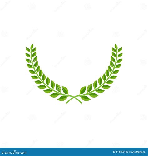 Green leaves logo stock illustration. Illustration of design - 111456136