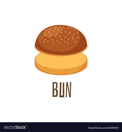 Lush buns for delicious burgers flat cartoon Vector Image