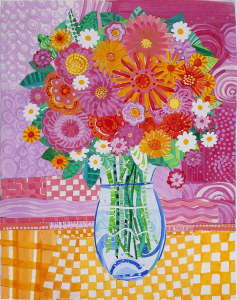 Flower Collage Painting by Barbara Esposito | Pixels