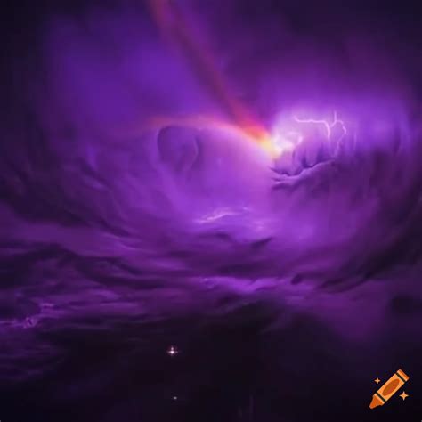 Purple tornado in space on Craiyon