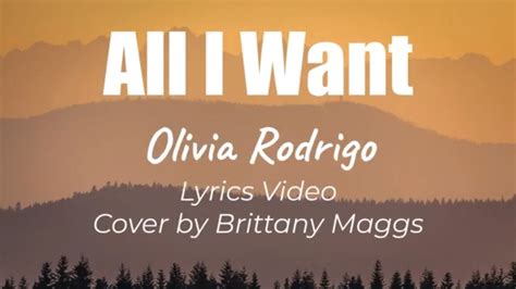 All I Want - Olivia Rodrigo Lyrics Video Cover - YouTube