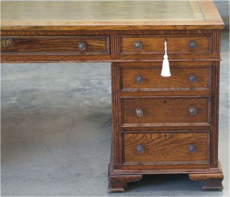 1021 Large Antique Oak Partners Desk by Maple & Co. Antiquedesks.net 0754 564 1953 (7 of 12)