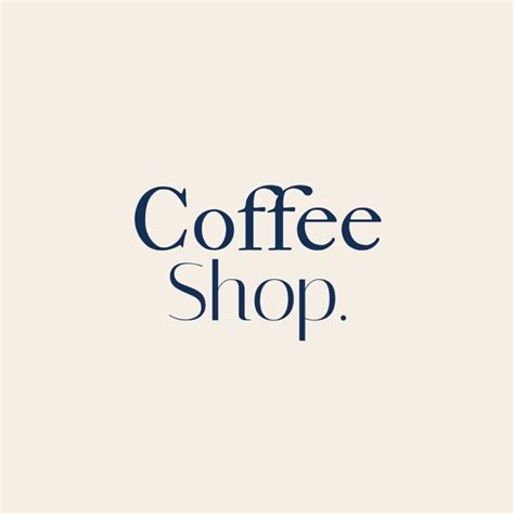 Edit and download this Elegant Coffee Shop Typography Logo template