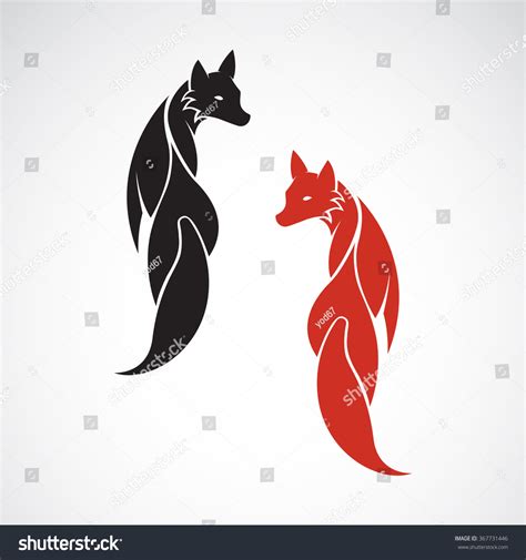 Vector Image Fox Design On White Stock Vector (Royalty Free) 367731446 ...