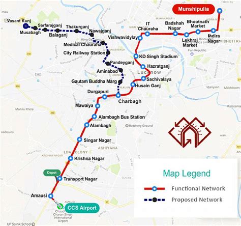 Lucknow Metro Route Map