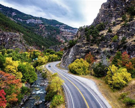 Road Logan Canyon Fall Photograph by William Phelps