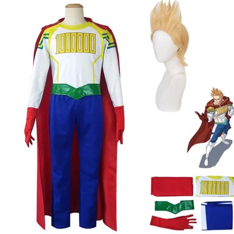 Catsuit Costumes Anime My Hero Academia Mirio Togata Million Cosplay Costume Wig Red Cloak ...