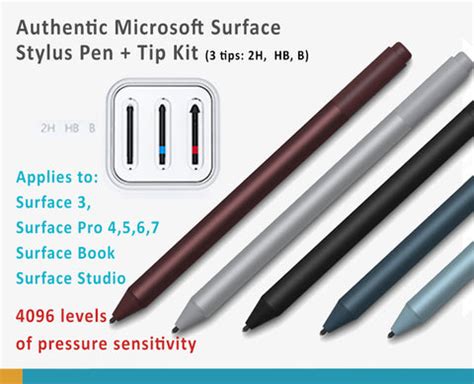 Microsoft Official Surface Pro 5, Pro 4, 3 Surface Book Stylus Pen ...