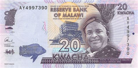 Malawi 20 Kwacha 2015 Unc | MWIPN63b-Malawi