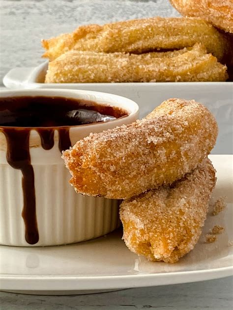 Copycat Disneyland Churros with Chocolate Sauce - Scrambled Chefs