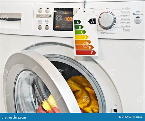 Washing Machine With Energy Efficiency Label Stock Images - Image: 31429624