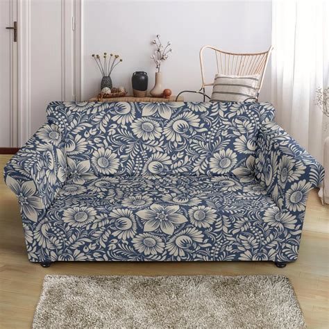 Elegant Floral Print Pattern Loveseat Couch Slipcover - JTAMIGO.COM