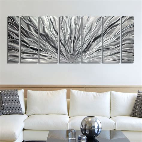 Large Silver Metal Wall Art BEAUTIFUL Design by Artist Jon Allen - Metal Decor 853526002740 | eBay