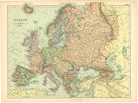 Old Map of Europe, Old Europe Map, Map of Europe, Printable Download ...