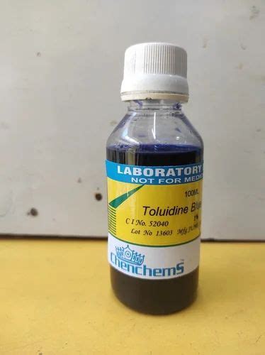 100ml 1% Toluidine Blue Chemical Reagent, Liquid, Bottle at Rs 1999 ...