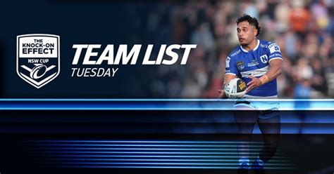 Team List Tuesday | The Knock-On Effect NSW Cup - Round One | NSWRL