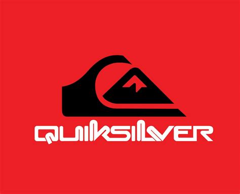 Quiksilver Brand Logo With Name Symbol Clothes Abstract Design Icon Vector Illustration With Red ...