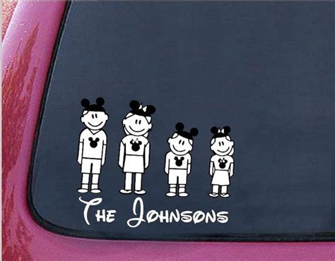 Disney Family Vinyl Car Decal-9 Choices Available! FREE SHIPPING | Car decals vinyl, Disney ...