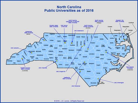 Colleges In North Carolina Map - Map Of New Hampshire