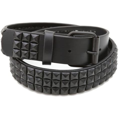 Double Black Pyramid Stud Belt | Hot Topic ($27) | Studded belt outfit ...