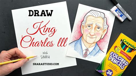 How to draw King Charles lll - YouTube