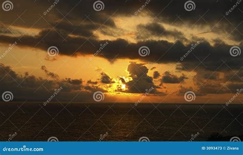 Sunset with black clouds stock image. Image of black, dusk - 3093473