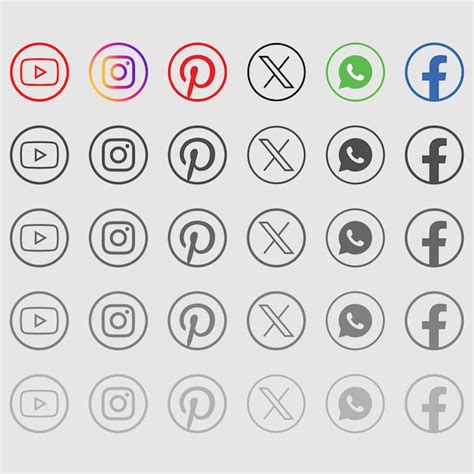 Premium Vector | Vector social media logos and icons set New twitter ...