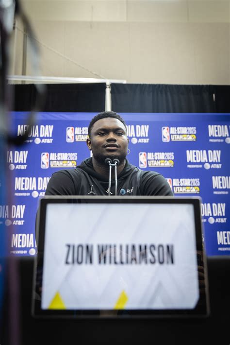 Photos: Zion Williamson at 2023 NBA All-Star Media Day and practice ...