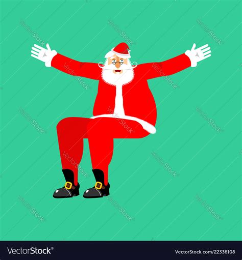 Santa claus sitting isolated template christmas Vector Image