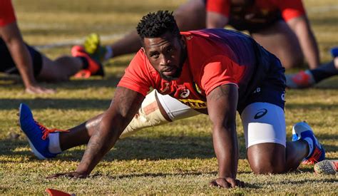 Springbok captain Siya Kolisi back at training