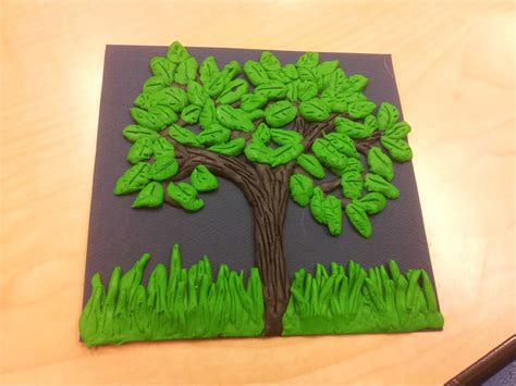 Creativity has no bounds: Tree - plasticine art