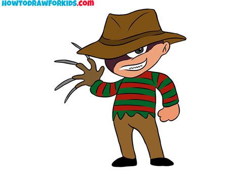 How to Draw Freddy Krueger - Easy Drawing Tutorial For Kids