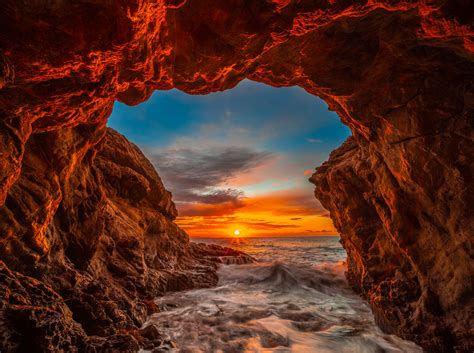 Malibu Sea Cave California Fine Art Landscape Nature Fuji GFX100 Sunset Photography! Dr. Elliot ...