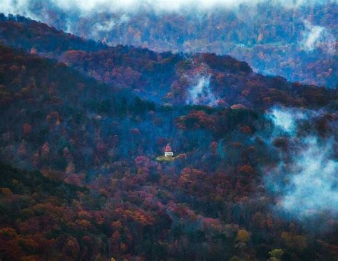 This house - - Surrounded by fall colors and fog this house in the mountains of West Virginia ...